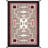 Tuscany Geometric Handmade Flatweave Rectangle 6'2" x 8'10" Wool Area Rug in Red/Black/Grey