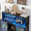 Wine Cabinet with RGB Lighting, Charging Station, 4 Removable Wine Racks (Exclude Refrigerator)-222118040