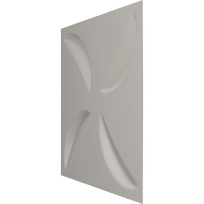 Panneau mural décoratif 3D EnduraWall l 19 5/8 po x H 19 5/8 po, argent métallique (couvre 2,67 pieds carrés)
