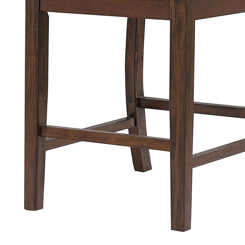 Chaise de comptoir rembourrée chêne manguier (ensemble de 2)