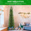 Arbre de Noël 7 pi avec crayon - Arbre mince en PVC avec 469 pointes, conception compacte, support en métal stable, pour petits espaces et coins-377500597