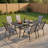 Kabbi Rectangular Steel Outdoor Dining Table Yes , 37.8 " W 59.2 " D