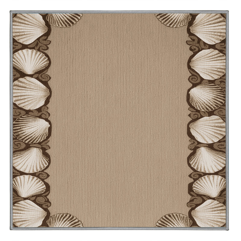  Tapis bord de mer lavable, Carré 4 pi