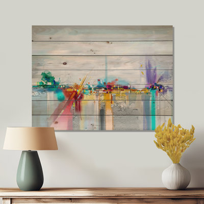 " Abstract Colourful Seascape II " Painting Print