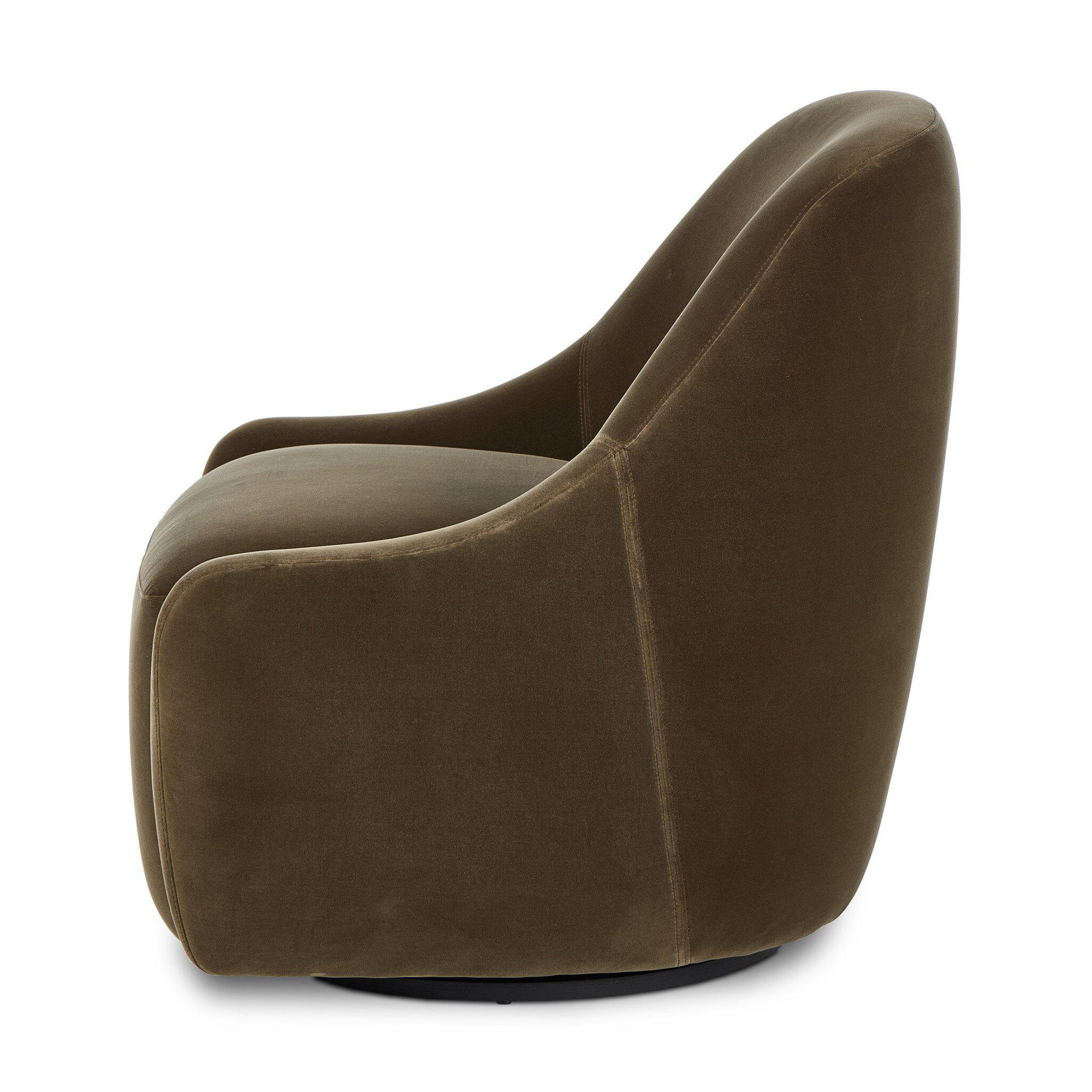 Fiera Upholstered Swivel Barrel Chair, Surrey Olive