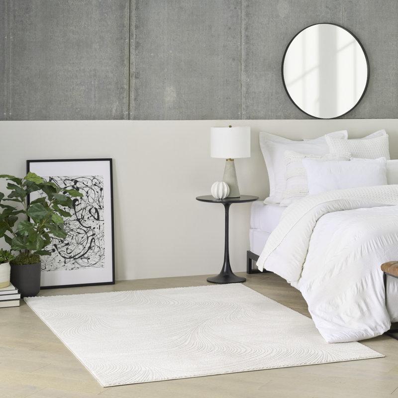 Tapis d'intérieur moderne DKNY Central Park West, Rectangle 7 pi 10 po x 9 pi 10 po, Ivory/Cream