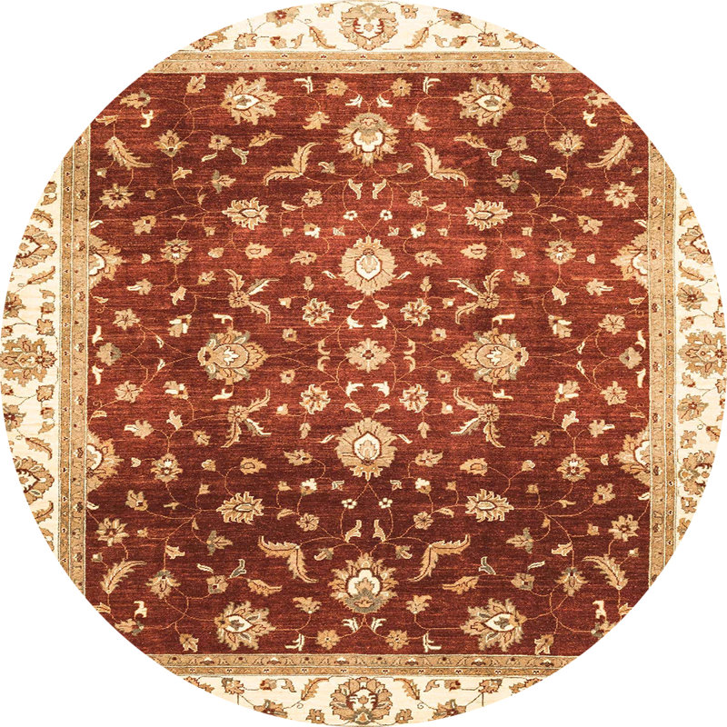 12 - Tapis abstrait moderne 3347, Rond 5 pi