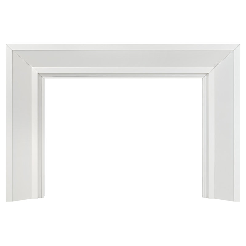 Dimensions du cadre de cheminée en bois Modern Ember Everly 80 po x 54 po - ouverture intérieure 56 po x 42 po, Blanc, 80"