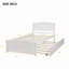 Lit plateforme simple avec lit gigogne, blanc-2034964149