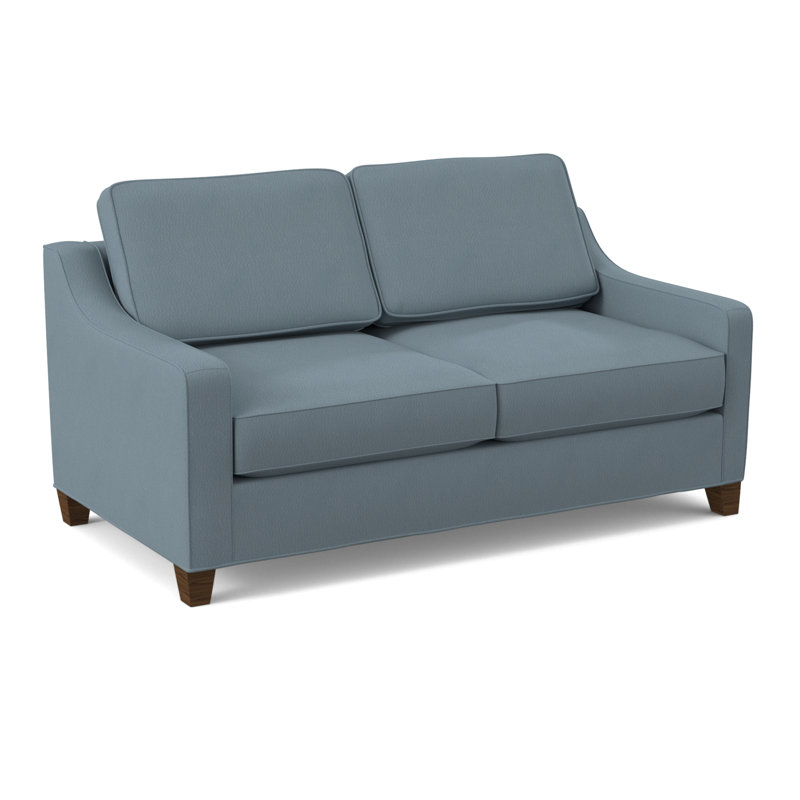 Clark 74" Square Arm Sofa with Reversible Cushions, Dillon Williamsburg, Montana Walnut