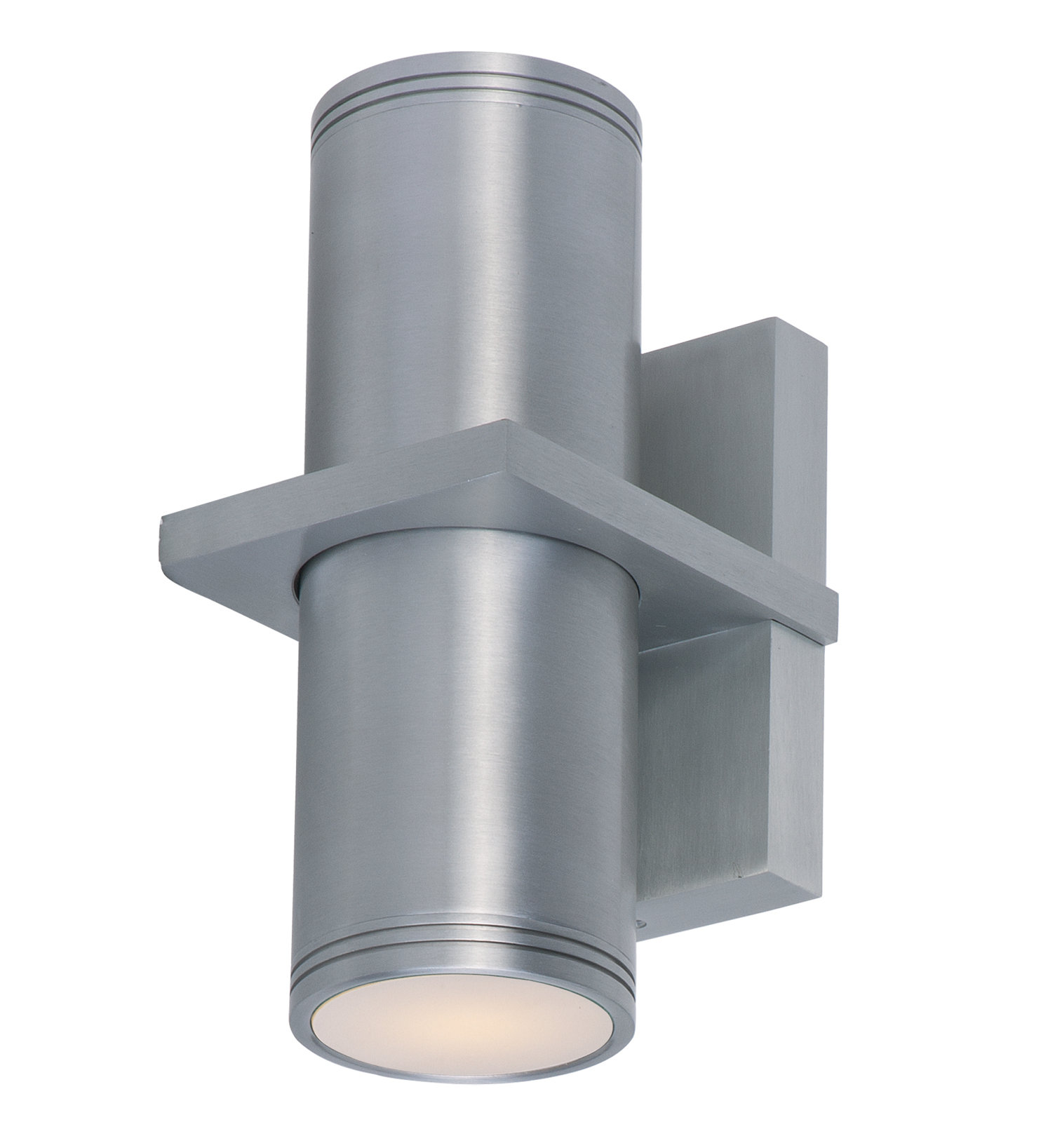 Kalon 2-Light Outdoor Sconce, Brushed Aluminum, 15W LED