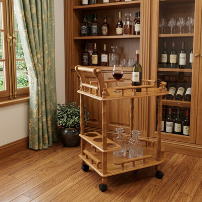 Chariot-bar 24 po avec rangement à vin 24 po