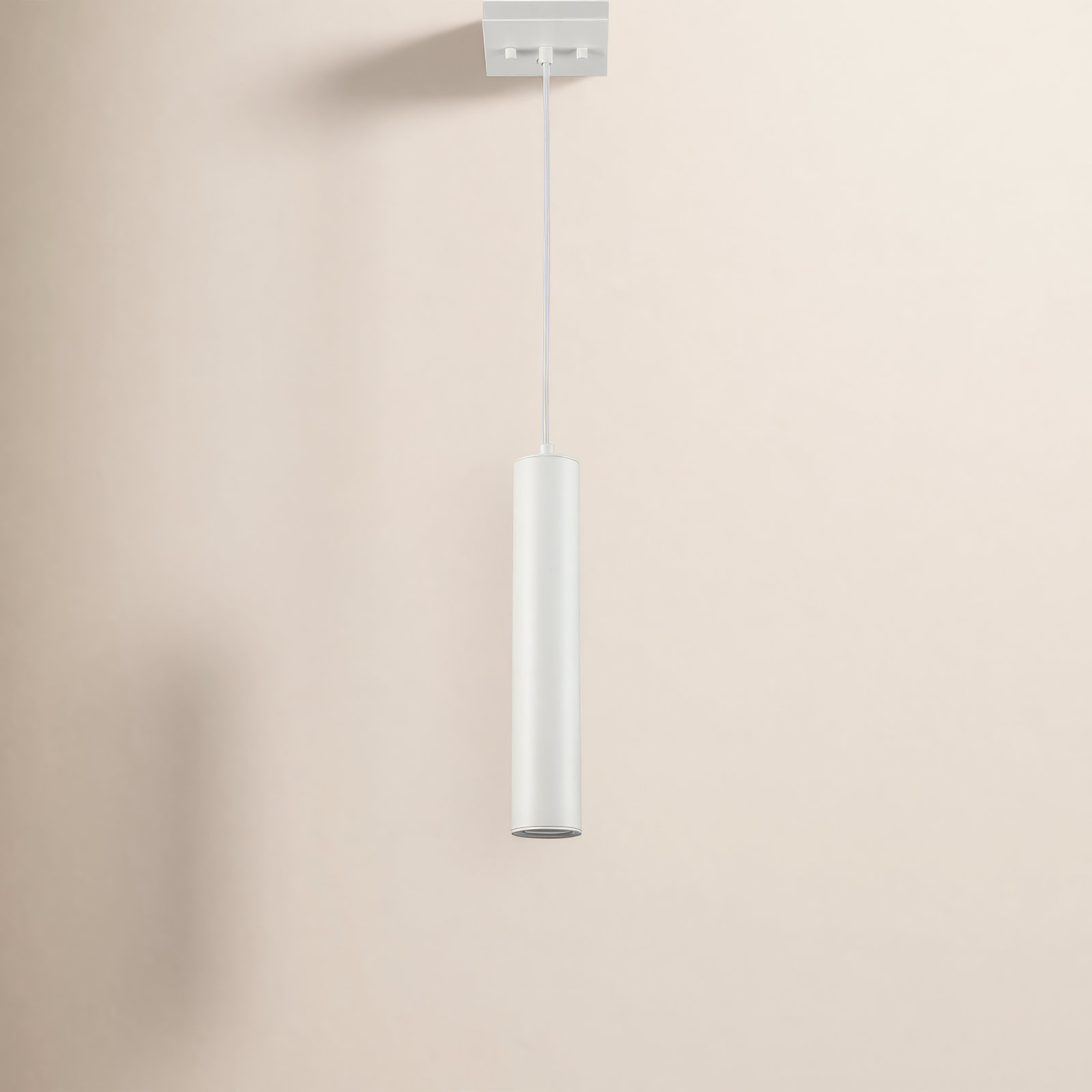 Single Light Glass Pendant, White