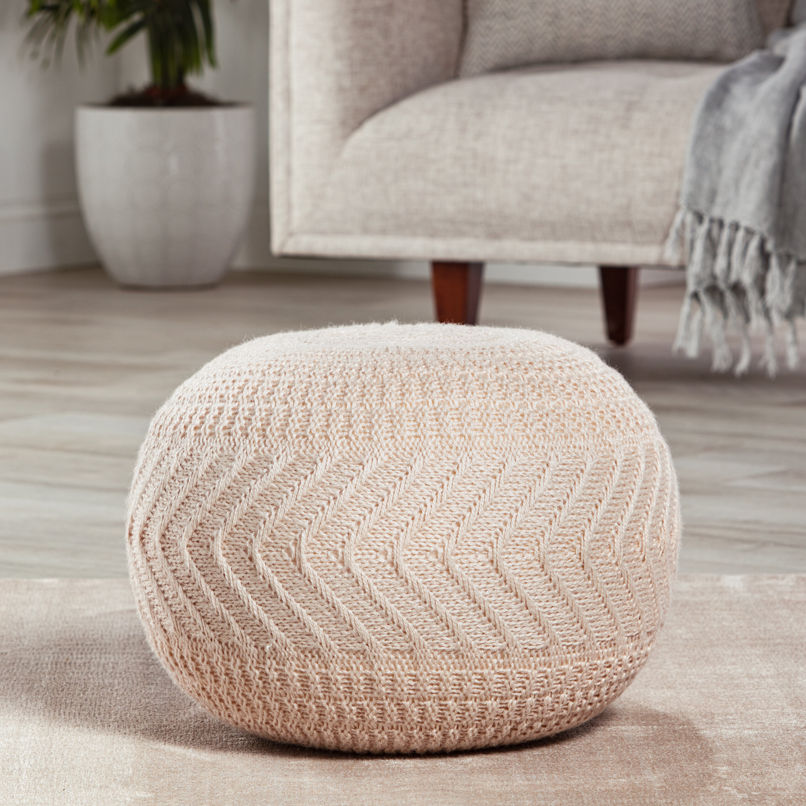 Blush deals ottoman pouf