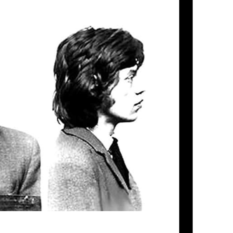 Mick Jagger - photos de Mugshot - impression encadrée 14 x 18