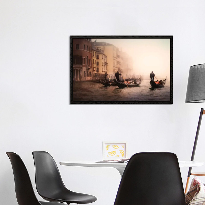 Foggy Venice by Ute Scherhag - Gallery-Wrapped Canvas Giclée on Canvas, 101.6 cm H x 66.04 cm W, Black Floater Frame