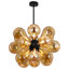 Lustre en verre bullé 18 lumières à intensité variable pour salle à manger Spoutnik-129156987