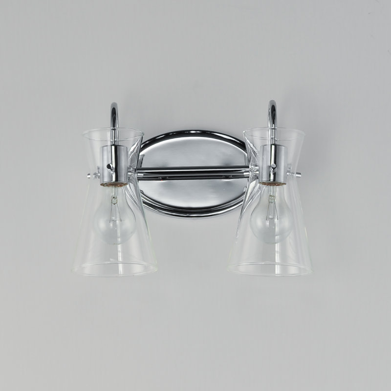 2 - Light Dimmable Vanity Light, Polished Chrome