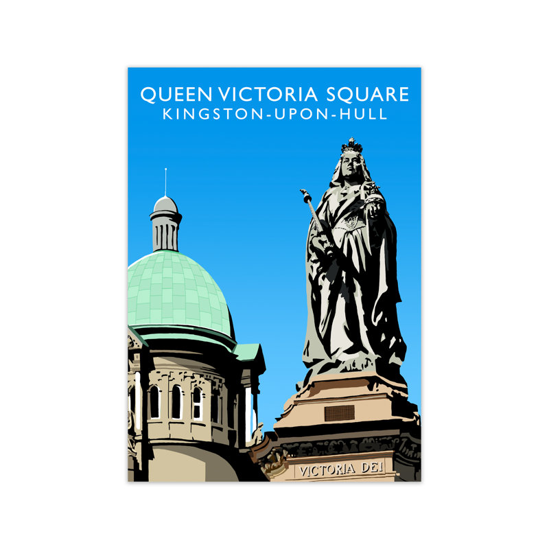 Queen Victoria Square by Richard O'Neill - Print, 29.7cm H x 21cm W x 3cm D, Unframed