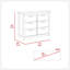 Commode double 6 tiroirs Toret, chambre, gris clair