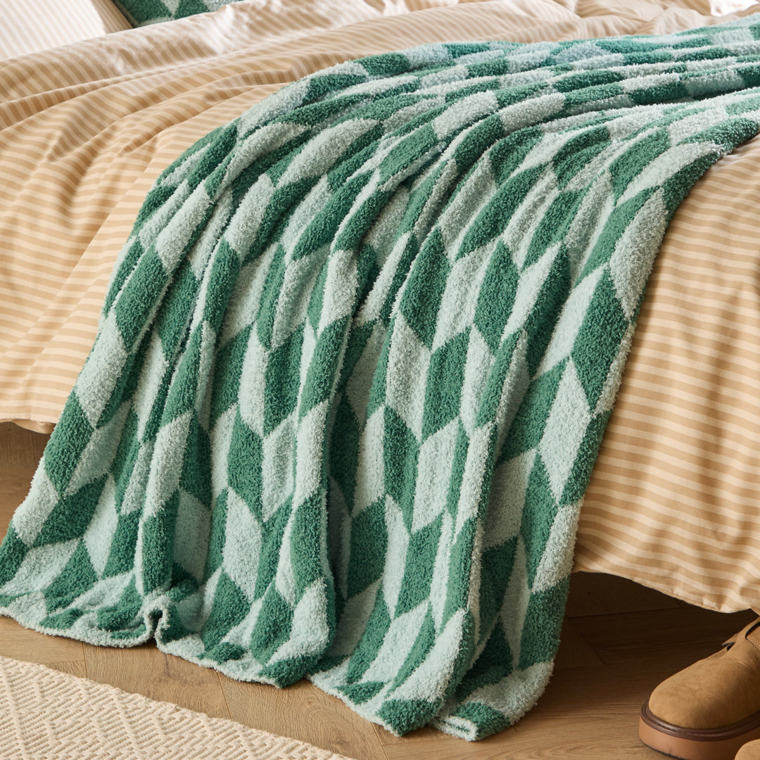 Olsen Geometric Knitted Throw