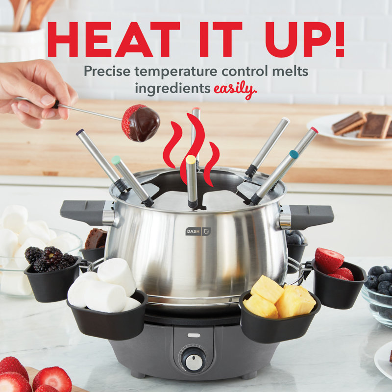 Dash Deluxe Fondue Maker, Gray