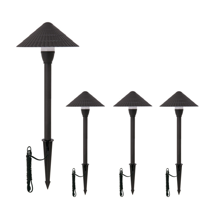 Bronze Aluminum LED Pathway Light Kit, 4 Pack
