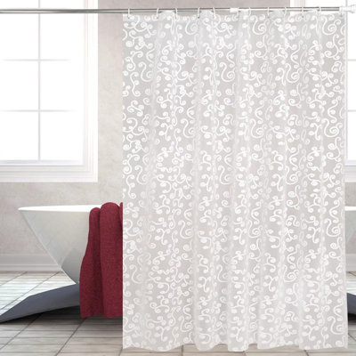 Rideau de douche avec crochets inclus