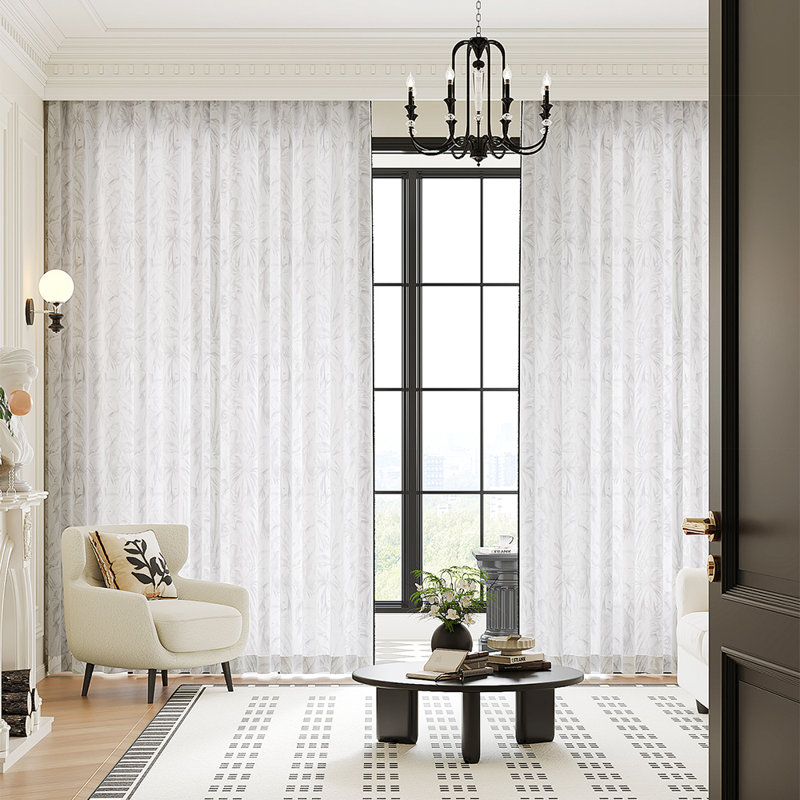 Rideaux pour salon 1 rideau de fenêtre de chambre à coucher, L 98 po x L 106 po