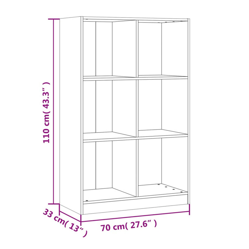 Brandyann 110cm H x 70cm W Standard Bookcase