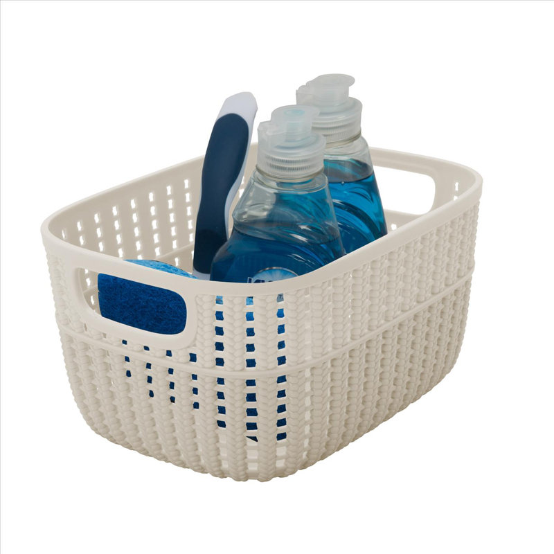 Ensemble de paniers en plastique, Ivoire