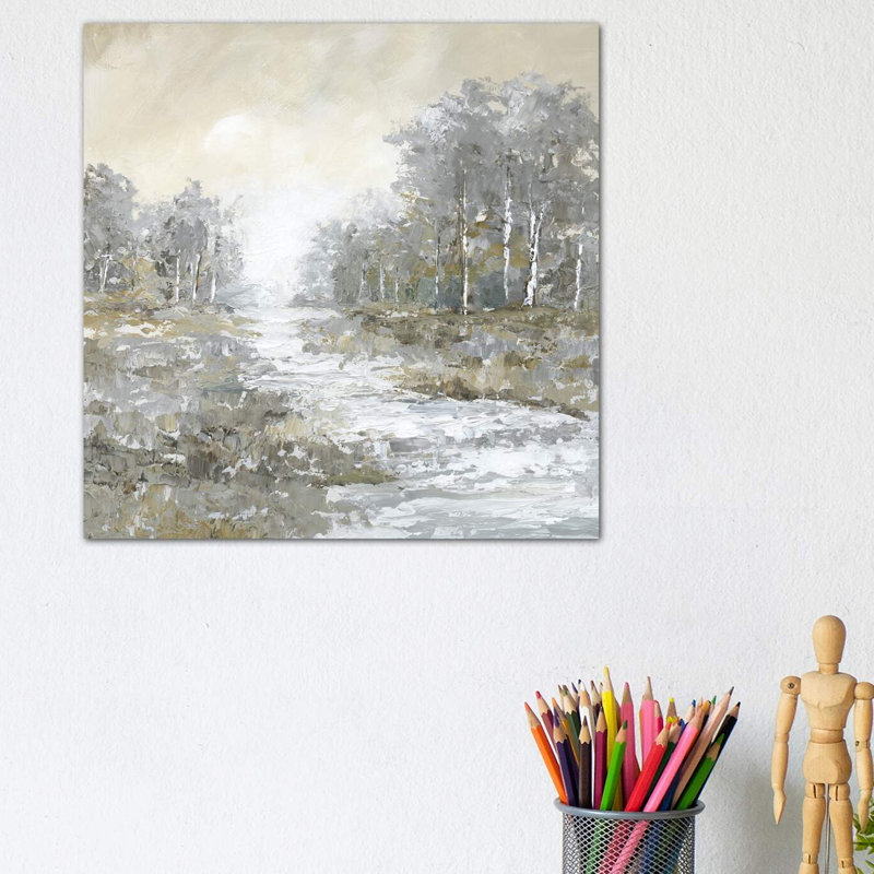 Babbling Brook II by Nan - Wrapped Canvas Painting, 30.48 cm H x 30.48 cm W
