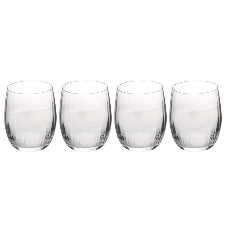 Mikasa Treviso Crystal Stemless Wine Glasses, 350ml