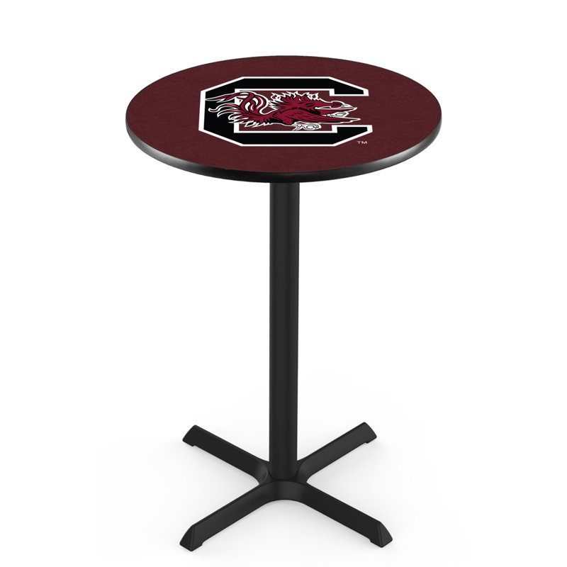 NCAA Round Metal Base Dining Table, University of South Carolina