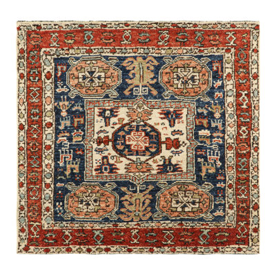 Burano Hand Knotted Wool Geometric Area Rug