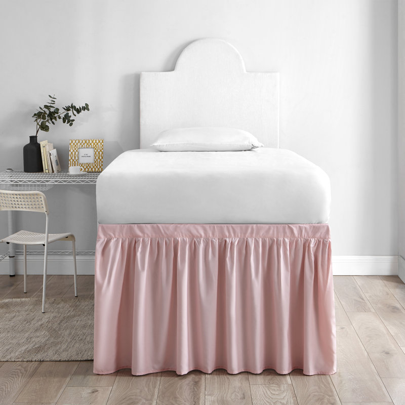 Ruffled Bed Skirt, Rose Quartz, Twin XL