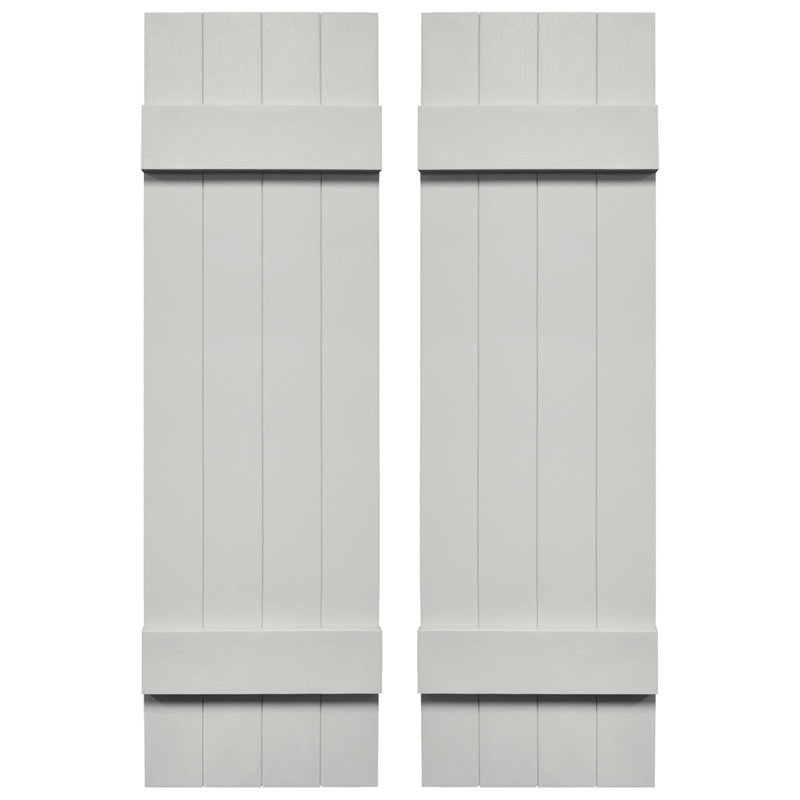 Builders Edge, volets sur mesure TailorMade jointés, volets Board-n-Batten, avec volets à volets, Peut être peint, 33"