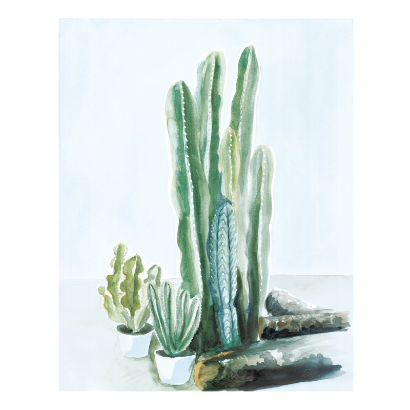 Cactus Plants - Painting Print, Wrapped Canvas, 91cm H x 61cm W