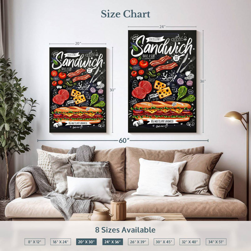 Yarlin Sandwich Poster, 36" H x 24" W