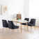 Chaise parsons en velours Springport