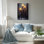 Élégante fleur dorée, peinture sur toile, décoration intérieure