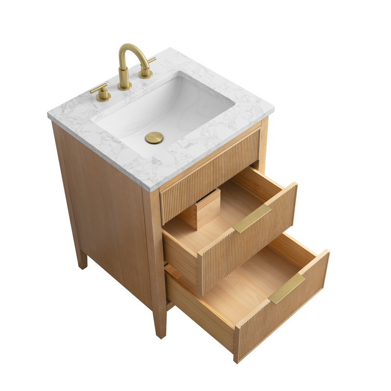 Emma 24" W Single Vanity, Classic Oak