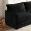 Tissu de velours côtelé pour salon - 2, noir, siège relaxant, confort noir 2 pour zone en bois massif-572409762
