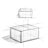 Nate 20"W Cotton Square Pattern Pouf-1284628302