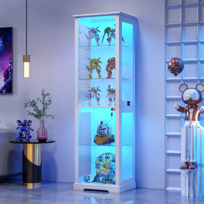 Vitrine à 5 tablettes en verre
