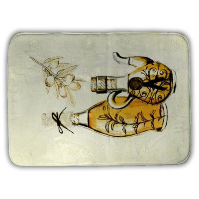 E OIL Bath Mat with Non-Slip Backing - Quick Dry Memory Foam Bathroom Rug - Absorbent - Modern Plush Spa-Style - Machine Washable