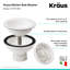 Évier de cuisine et crépine à double cuve en granite à double montage 60/40 KRAUS L 33 po KRAUS-51475994