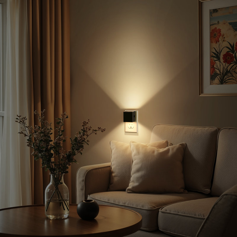 LED Night Light Light Sensor Wall Lights Nightstand Sconces Wall Mounted