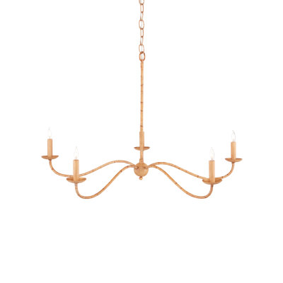 Saxon 5 - Light Wrought Iron Dimmable Classic / Traditional Chandelier