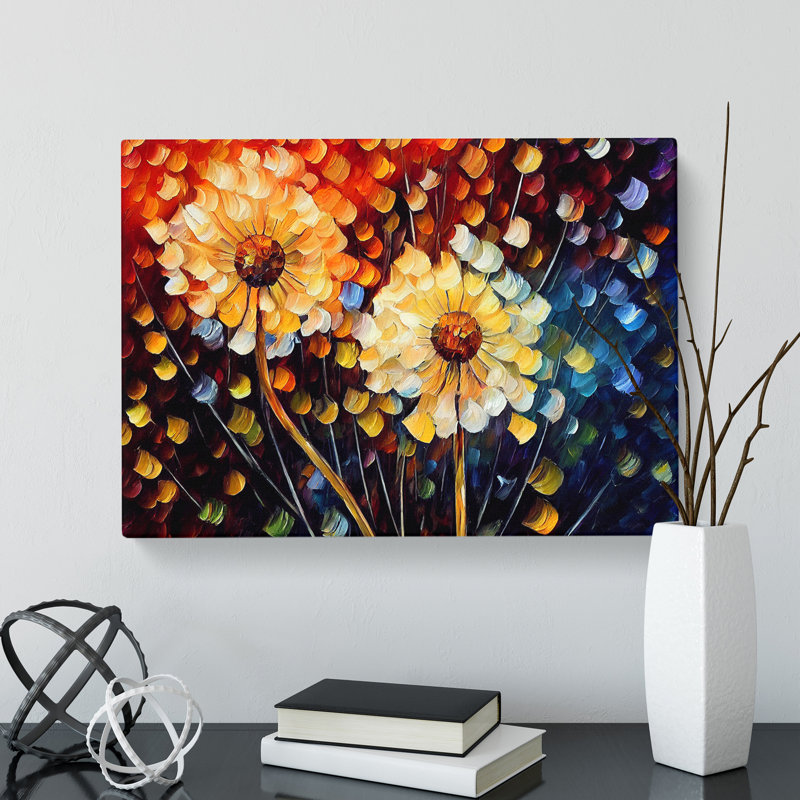 Dandelion Flowers - Wrapped Canvas, 35cm H x 50cm W x 3cm D